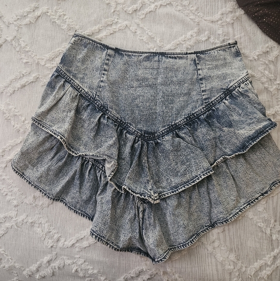 Mother The Ruffle Mini Skirt Threading The Needle Size 27 - Picture 6 of 9